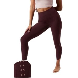 Athleta Salutation Stash Pocket II 7/8 Laser Cut Tight Leggings